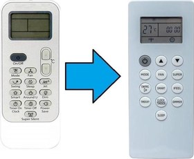 Resim Hotpoint Ariston DG11J1-3A İle Uyumlu Klima Kumandası-Resimde Sağdaki Gönderilir 