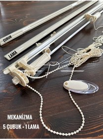 Resim Katlamalı Perde Mekanizması 5+1 Demir Koteksli Profil Zincir Mekanizmalı190 Cm 