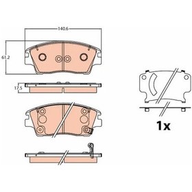 Resim Hyundai Tucson On Fren Balatasi 1.6 Crdi 2018-2020 Trw Gdb2197 