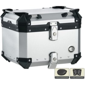 Resim Coocase - Alüminyum Motosiklet Arka Çanta 45 Litre Alüminyum - Gri 