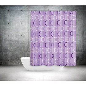 Resim Zethome Tropik Banyo Duş Perdesi 5033 Tek Kanat Lila 1X180X200 Lila 