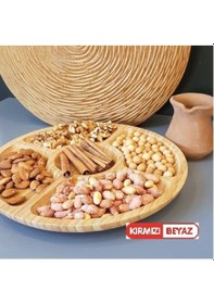 Resim BAMBU YUVARLAK KAHVALTILIK,BÖLMELİ ÇEREZLİK 