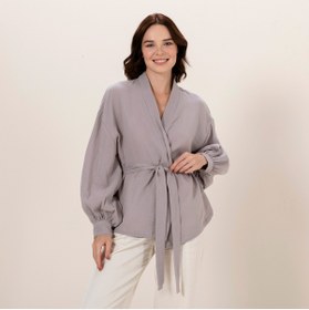 Resim Chakra Mamie Kimono Sıcak Gri 