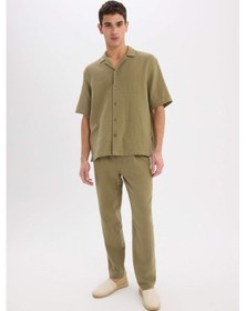 Resim DeFacto %100 Pamuk Relax Fit Rahat Kesim Yazlık Müslin Kısa Paça Pamuklu Jogger Pantolon D6144AX25SMKH436 