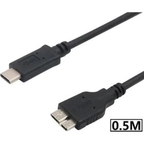 Resim Tech Butiq USB Type C To Micro USB 3.0 Taşınabilir HDD Hard Disk Kablosu 0.5m (50CM) 