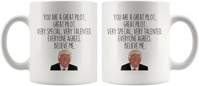 Resim Funny Pilot Gift, Pilot Trump Mug, Gift for Pilot, Pilot Gift Idea, Funny Gag Gift for Women, Coffee Mug, Pilot Gift for Men, Pilot Birthday 
