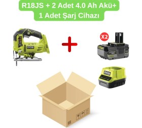 Resim Ryobi R18JS Akülü Dekupaj (Lithium Ion 18 V)+ 2 Adet 4.0 Ah Akü+ 1 Adet Şarj Cihazı 