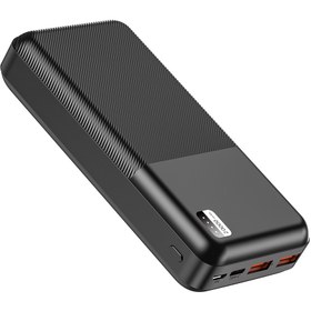 Resim 20000 Mah Powerbank Çift Usb Ve Type-c Çıkışlı, Led Göstergeli, Qc 3.0 Hızlı Şarjlı Kesintisiz Güç Siyah 