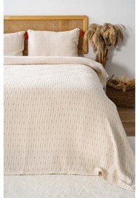 Resim Rivaistanbul Hermes Kiremit Çift Kişilik Püsküllü % 100 Pamuklu Yatak Örtüsü Takımı 3 Parça Uyku & Çeyiz Seti Bej 