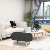 Resim stillola ram's puf small bench ayak uzatma ahşap retro ayak sandıklı puf bench 