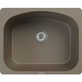 Resim Polex Cristalüx Granit Evye P-OL60 Toprak Tezgah Altı Ve Tezgah Üstü Kare Mutfak Evyesi 60x49.5 CM 