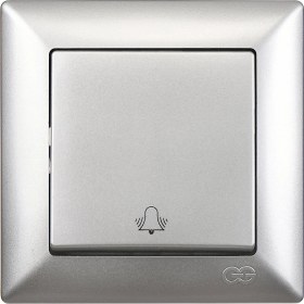Resim Günsan Elektrik Günsan Visage Gümüş Zil Butonu 