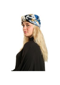 Resim Hürrem Bone Saks Mavisi Pratik Hazır Geçmeli Tesettür Bone İpek Desenli 2410 24 Saks Mavisi 