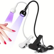 Resim LED Tırnak Lambası - Jel Cilalari için Mini LED Tırnak Lambası, Dönebilen Sabit Kelepçe ile, Ev DIY Tırnak Kurutma ve Ev Kullanımı için Uygun, Tırnak Sanatı Lambası| LED Tırnak Lambası| USB Güçlü Lamba, Tırnak Sanatı Aksesuarı 