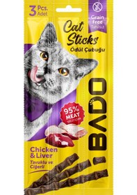 Resim Bado Kedi Ödül Çubuğu Tavuk Ve Ciğerli 3x5gr 