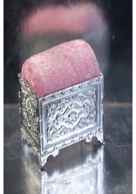 Resim Hürrem Bone Pembe Eşarp Şal Iğnedanlık Kadife Gümüş Sandık 5006_04 Pembe 