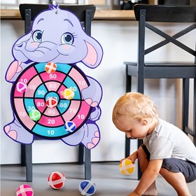 Resim 1 set Renkli Fil Yapışkan Top Atma Güvenli, Etkileşimli Aile Oyunu Koordinasyonu ve Bağlantı Geliştirme, Mükemmel İç/Dış Mekan Eğlence Oyunu Noel 