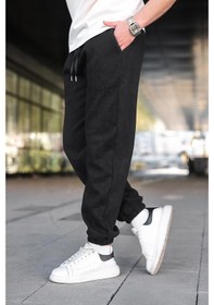 Resim Siyah Batik Desenli Jogger Eşofman Altı E6582 Siyah 