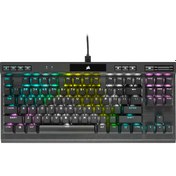 Resim Corsair K70 RGB TKL Cherry MX Red Switch İngilizce Mekanik Oyuncu Klavye Corsair