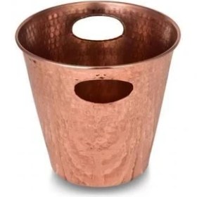 Resim Turna Bakır Mercan Buz Kovası 24 Cm El Dövme Kırmızı Turna2552-1 