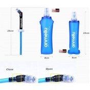 Resim Didadodo 500ml Yumuşak Matara Katlanabilir Su Isıtıcısı Su Şişesi Tpu İçecek Şişesi Koşu Bisiklet Yürüyüş Matarası Hidrasyon Şişesi-500ml Siyah Siyah 