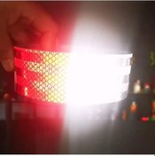 Resim Turcoshop11 Sarı 25m Reflektif Bant Beyaz Kırmızı Araç Uyarı Şeridi 