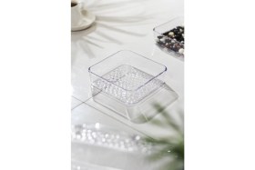 Resim Soi Home Akrilik Şeffaf 4'lü Tek Kapaklı Kahvaltılık & Sunumluk 