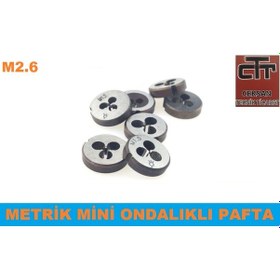 Resim M2.6 Mini Pafta Hss Metrik Diş Açma 