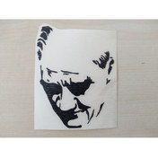 Resim DNZSM K. ATATÜRK STİCKER Siyah 10x7cm (2 ADET FİYATI) ATATÜRK SİLÜETİ STİCKER, ATATÜRK ETİKETİ, ÇIKARTMASI 