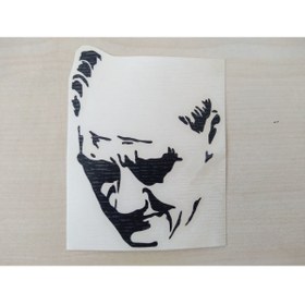 Resim DNZSM K. ATATÜRK STİCKER Siyah 10x7cm (2 ADET FİYATI) ATATÜRK SİLÜETİ STİCKER, ATATÜRK ETİKETİ, ÇIKARTMASI 