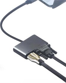 Resim Usb-c 3.1t To Hdmı + Vga Adaptör Dönüştürücü CoverZone