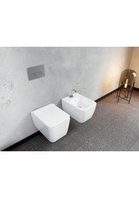 Resim Turkuaz Cerastyle Hera Rimless Kanalsız Asma Klozet + Kapak 