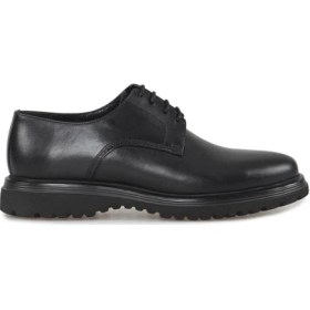 Resim Jakamen Siyah Deri Bağcıklı Eva Taban Oxford Casual Ayakkabı 