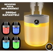 Resim REVOPRO Renkli ve Göstergeli 2000ml Kapasiteli Hava Nemlendirici 