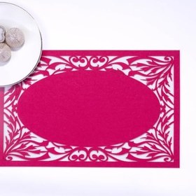 Resim Bimotif Keçe amerikan servis, fuşya, 29x45 cm 2 adet 