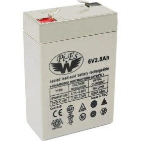 Resim Wpies Akü 6V 2.8A (6.6x9.8x3.3cm) Beyaz Ups Wpies 