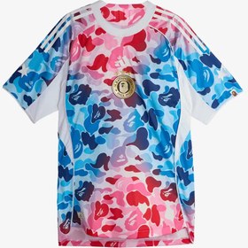 Resim BAPE x adidas FB Jersey 'Shock Blue' 