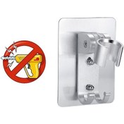 Resim Banyo Yapışkan Ayarlanabilir Duvara Monte Duş Tutucu 