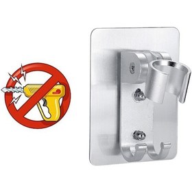 Resim Banyo Yapışkan Ayarlanabilir Duvara Monte Duş Tutucu 