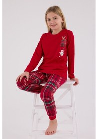 Resim Arnetta Kız Çocuk Kırmızı Pijama Takımı Ar3512-c-v1 Kırmızı 
