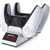 Resim Ps5 Dobe Dual Dock Gamepad Göstergeli Şarj Stand TP5-0508 