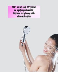 Resim Zengemtx Şelale Sisi Ve Masaj Özellikli Banyo Duş Başlığı Çok Renkli 