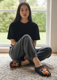 Resim Gezer Yumuşak Taban Küçük Tilki Figürlü Ev Terlik 