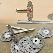 Resim 10 adet 30mm Elmas Kesme Tekerlekleri + 2 Çubuk, Mermer, Seramik, Taş ve Cam Kesme Makinesi Kesme Bıçakları için Metal Kesme Diski 