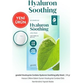 Resim Hassas Ciltlere Nemlendirici Yaprak Maske Goodal Houttuynia Cordata Hyaluron Soothing Jelly Mask 