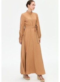 Resim Esswaap Kolye Detaylı Kloş Elbise Camel Camel 