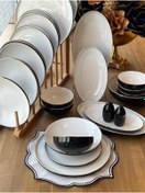 Resim ROSSEV Yemek Takımı Modern Black 55 Parça 12 Kişilik 