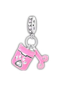 Resim Kırmızı Pati İzli Airpods Sallantılı Charm 