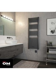 Resim Om Thermo Elektrikli Havlupan Radyatör 500 x 700 Antrasit Susuz 