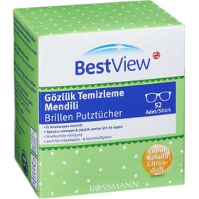 Resim ROSSMANN Best View Gözlük Temizleme Mendili 52 Adet 